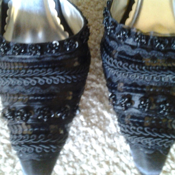Black sequin mules - Picture 5 of 7